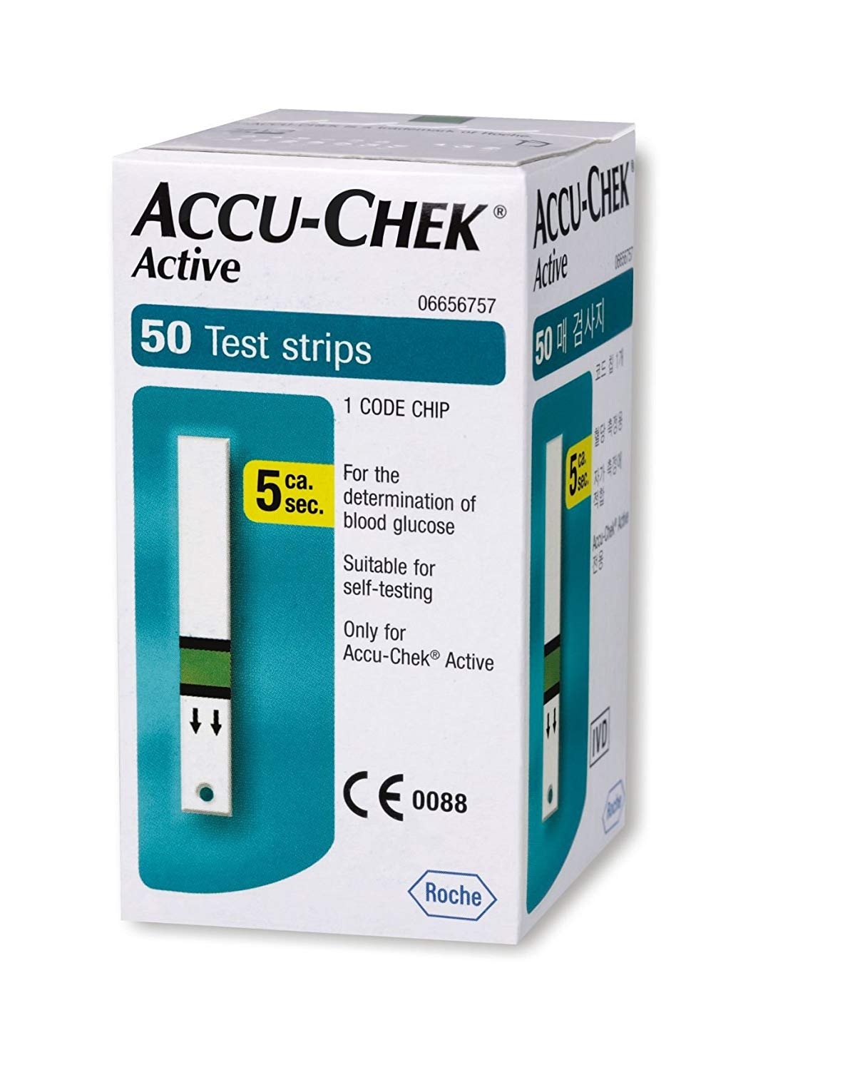 Accu-Chek-Active-Blood-Strips-50-Pcs.jpg شرائح قياس السكري Accu Chek Active Blood Strips 50 Pcs - الصورة 1