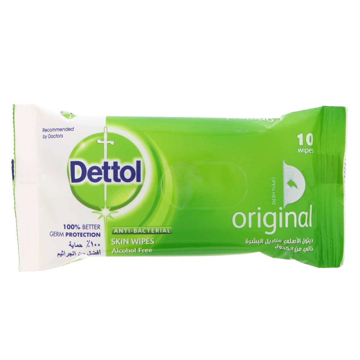 757910-01 المناديل المبللة Dettol Skin Wipes Original 10 Pcs - الصورة 1