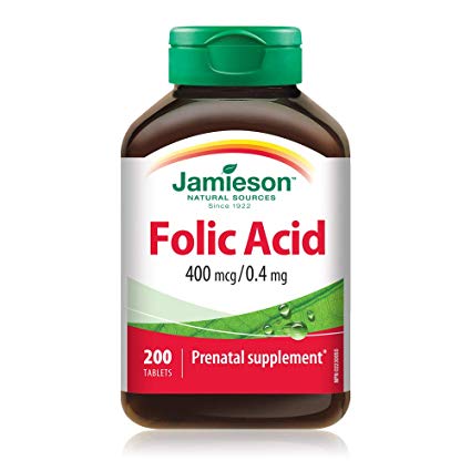 Jamieson-Folic-Acid-400-Mcg-200-Tab.jpg فوليك أسيد Jamieson Folic Acid 400 Mcg 200 Tablet - الصورة 1