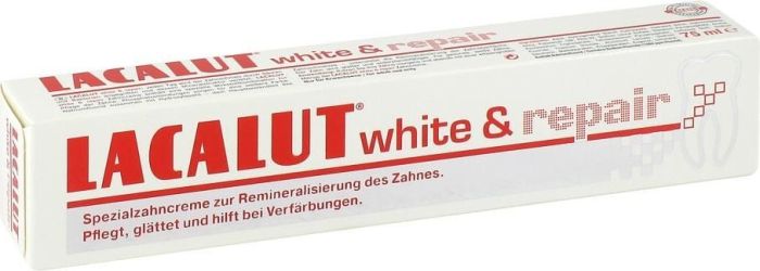 Lacalut-White-Repair-Toothpaste-75ml.jpg معجون الأسنان Lacalut White & Repair Toothpaste 75ml - الصورة 1