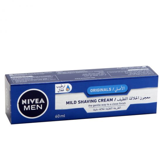 Nivea-Mild-Shaving-Cream-Originals-60ml.jpg معجون الحلاقة Nivea Mild Shaving Originals Cream 60ml - الصورة 1