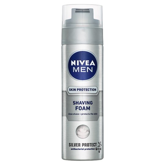 Nivea-Silver-Protect-Shaving-Foam-200ml.jpg رغوة الحلاقة Nivea Silver Protect Shaving Foam 200ml - الصورة 1