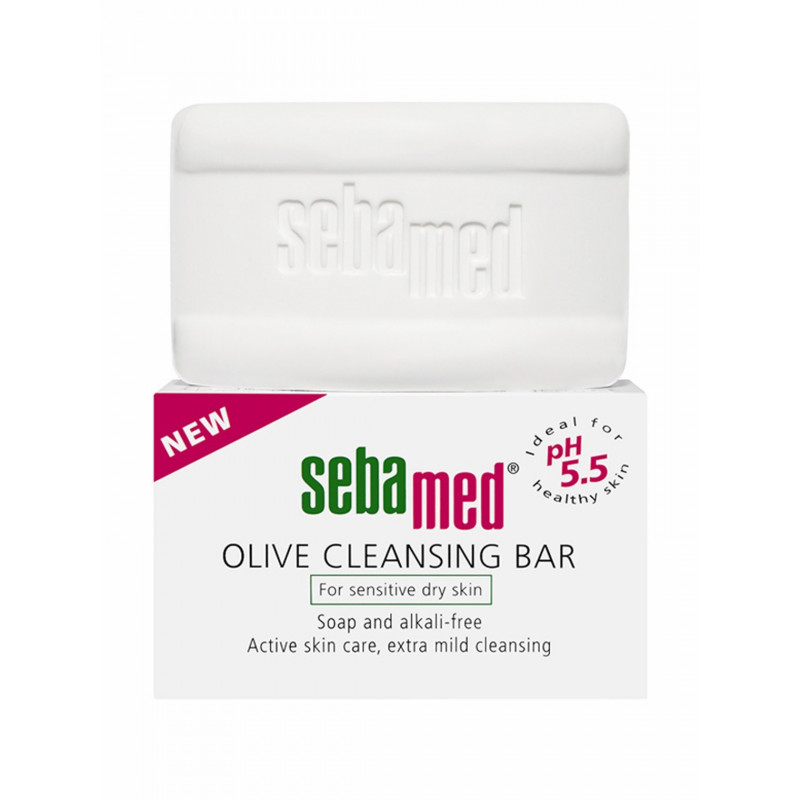 Sebamed-Olive-Soap-Bar-150g.jpg صابون تنظيف البشرة Sebamed Olive Soap Bar 150g - الصورة 1