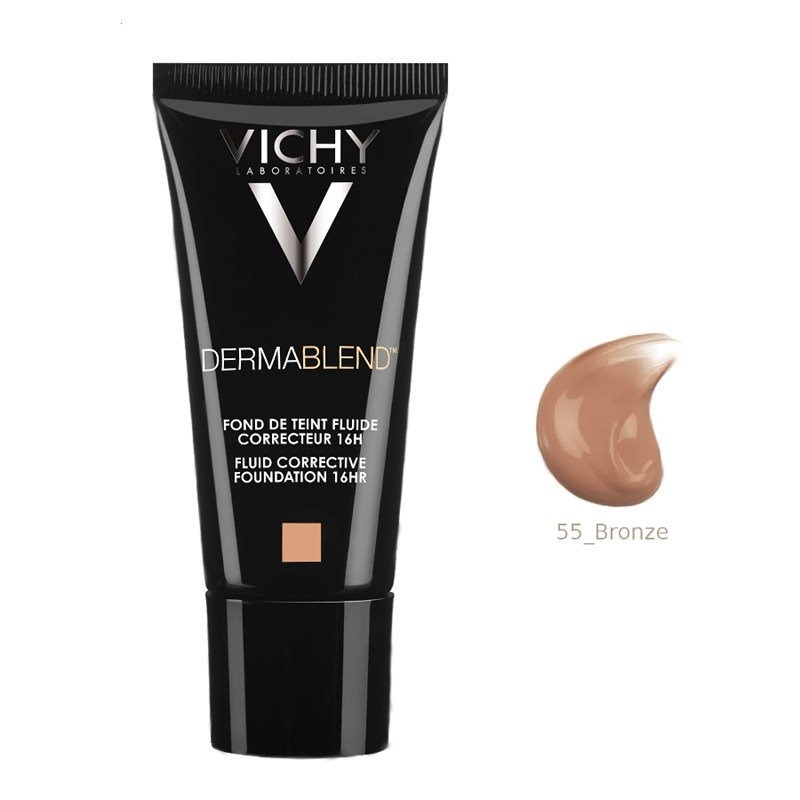 Vichy-Dermablend-Foundation-Concealer-55-bronze-30ml.jpg الفاونديشن Vichy Dermablend Foundation Concealer 55 Bronze 30ml - الصورة 1