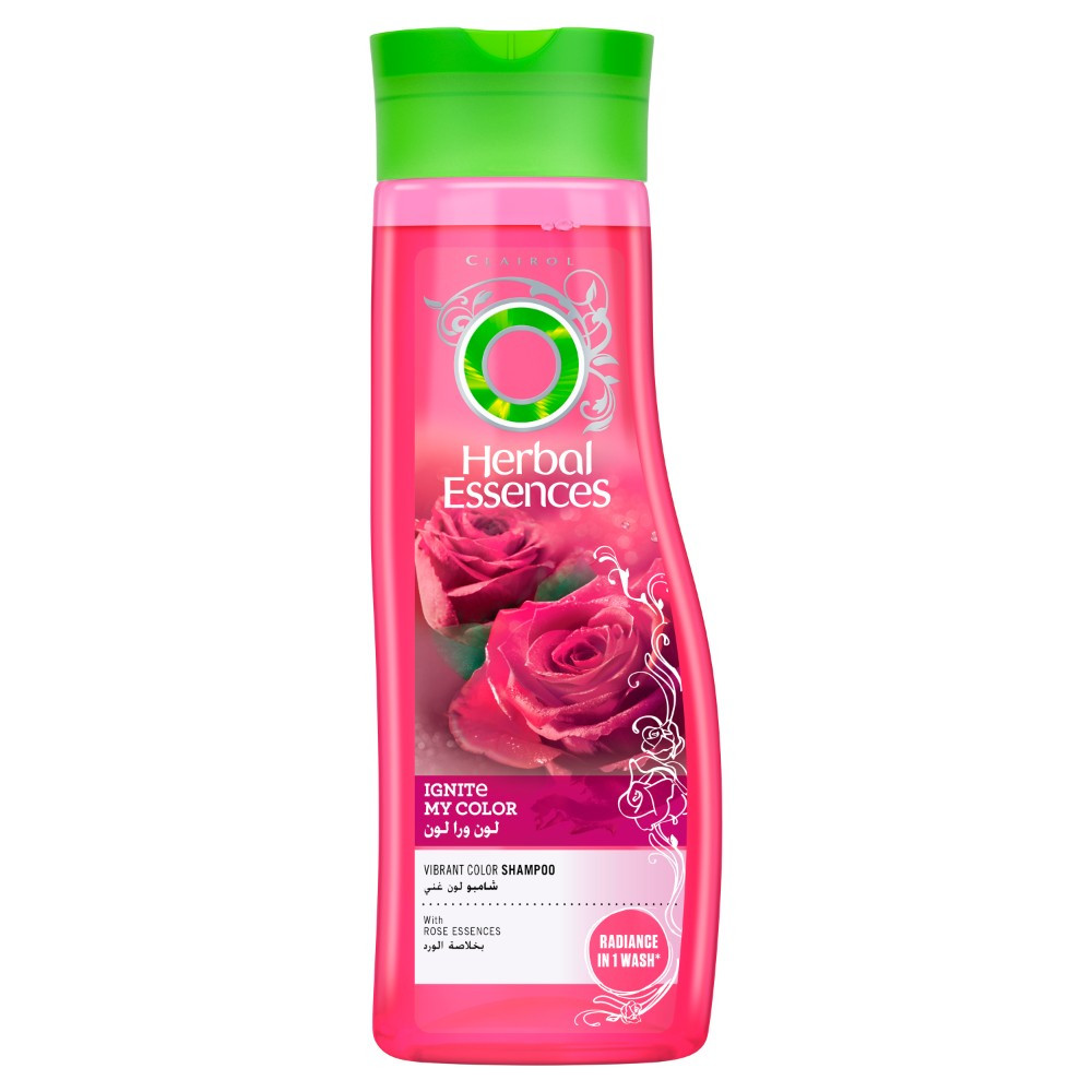 tm-26144-herbal-essences-ignite-my-color-vibrant-color-shampoo-with-rose-essences-400-ml-1525851779.jpg شامبو الشعر Herbal Essences Ignite My Color Vibrant Color with Rose Essences Shampoo 400 ml - الصورة 1