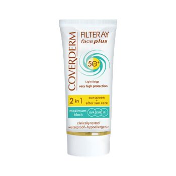 CoverDerm Filteray Plus 2 In 1 Sunblock Spf 50+ Cream (Normal Skin ) 50ml