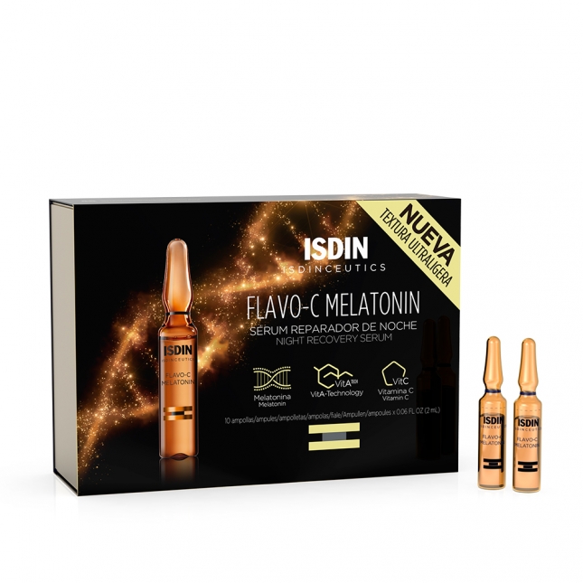 ISDIN Flavo-C Melatonin Night Recovery Serum 10 Amp ISDIN Flavo-C Melatonin Night Recovery Serum 10 Amp
