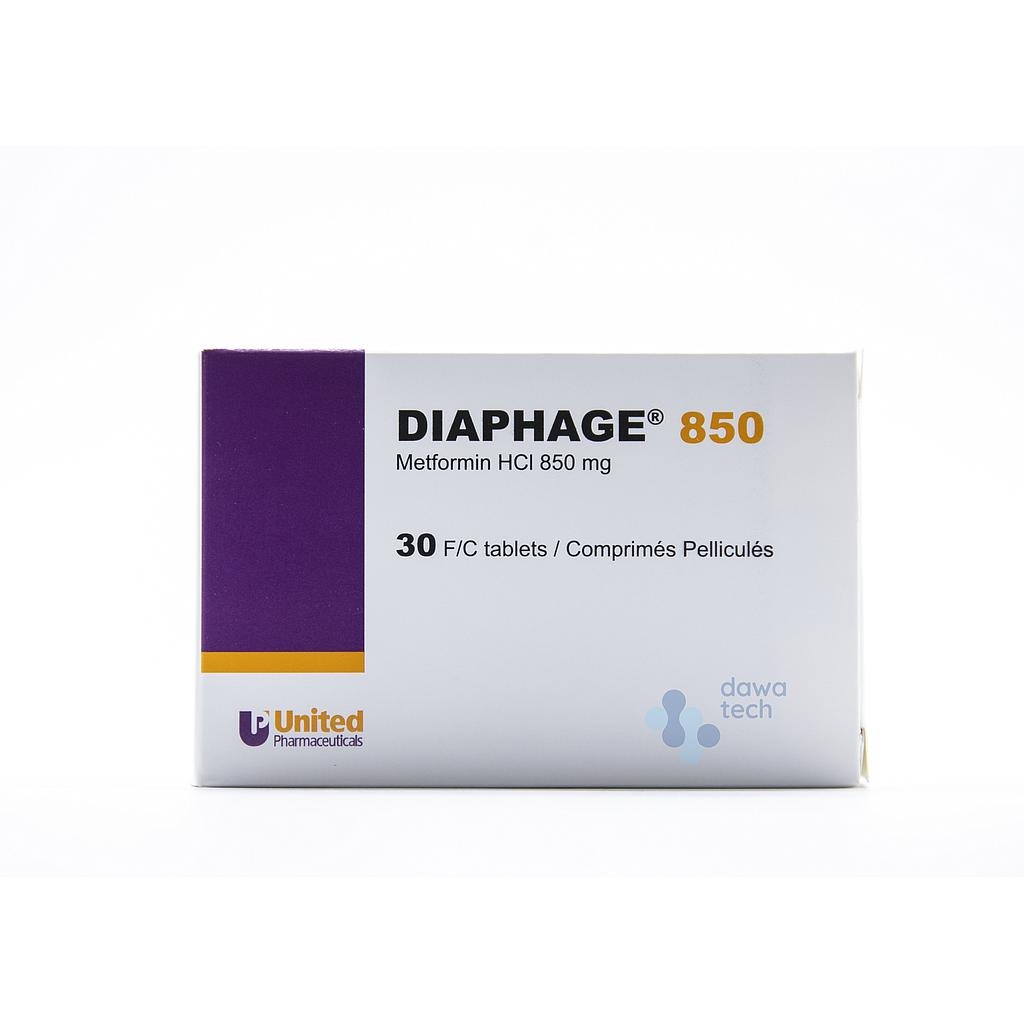 Diaphage 850mg 30 Tablets Diaphage 850mg 30 Tablets