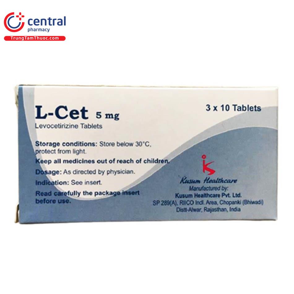 L-Cet 5mg 30 Tablets L-Cet 5mg 30 Tablets