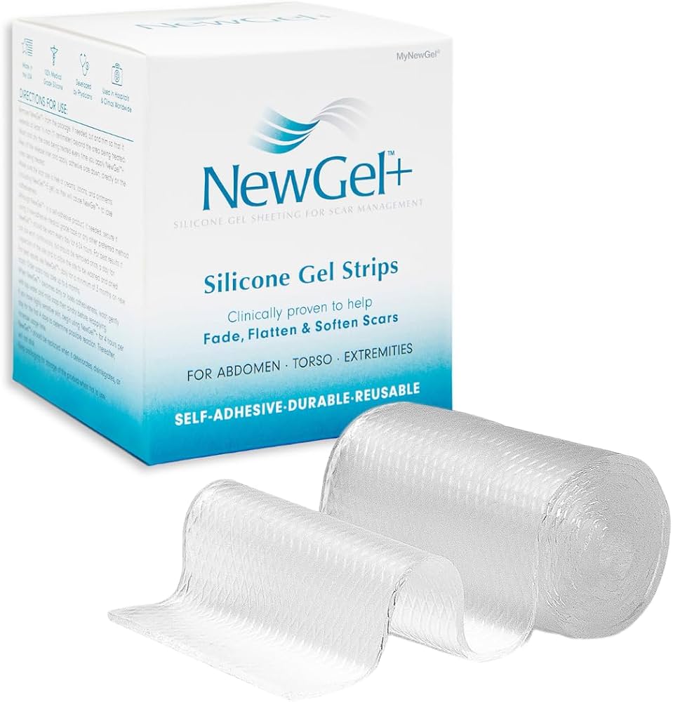 NewGel+ Silicone Gel Anti Scar Abdomen NewGel+ Silicone Gel Anti Scar Abdomen Strip 5.1*6 cm