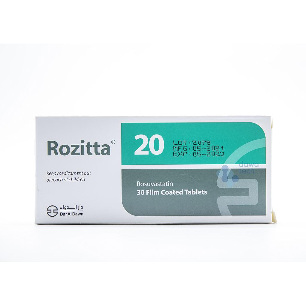Rozitta 20mg 30 Tablets Rozitta 20mg 30 Tablets