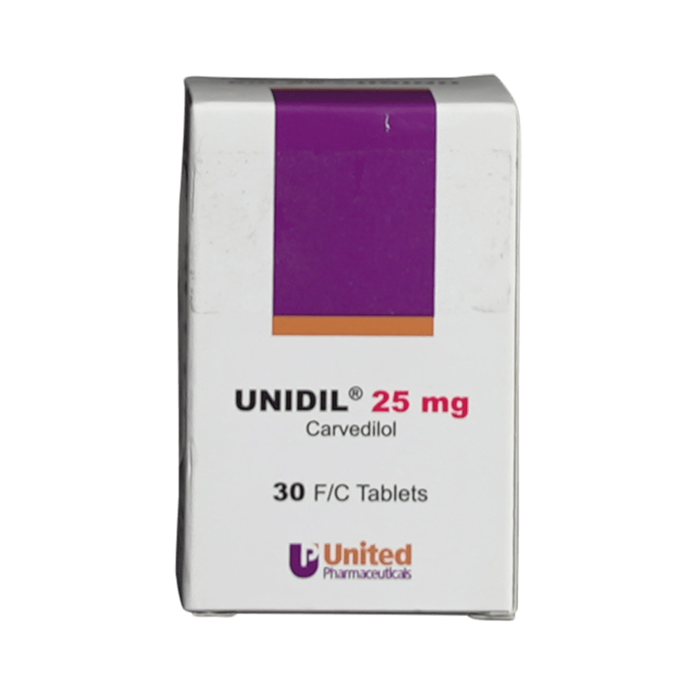 Unidil 25mg 30 Tablets Unidil 25mg 30 Tablets