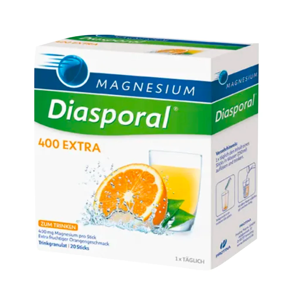 Diasporal Extra Drinkable Magnesium 400mg 20 Sachets Diasporal Extra Drinkable Magnesium 400mg 20 Sachets