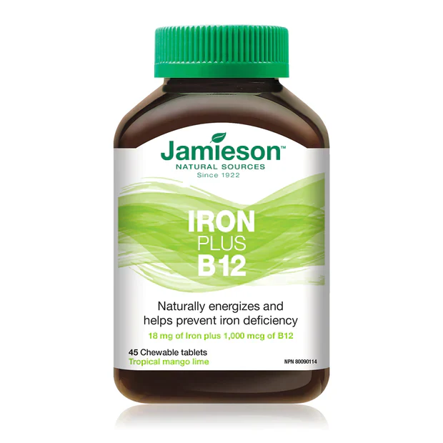 Jamieson Iron Plus B12 45 Chewable Tablets Jamieson Iron Plus B12 45 Chewable Tablets