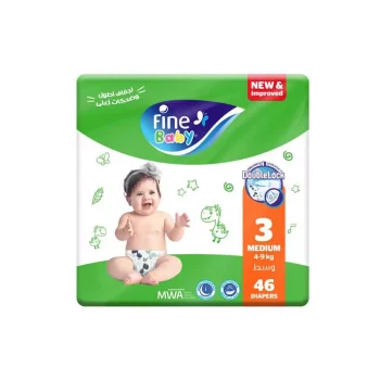 Fine Baby Super Novo Jumbo (3) 46 Baby Diapers