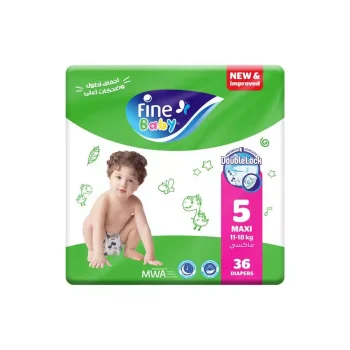 Fine Baby Super Novo Jumbo (5) 36 Baby Diapers