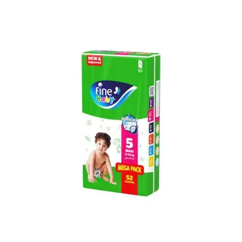 Fine Baby Super Novo Mega (5) Maxi 52 Baby Diapers