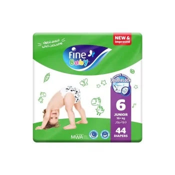 Fine Baby Super Novo Mega (6) Junior 44 Baby Diapers