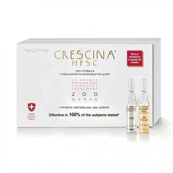 Crescina Re-Growth & Anti Hair Loss Complete Treatment 200 Woman 10+10 Amp