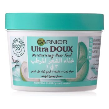 Garnier Ultra Doux Aloe Vera & Coconut Moisturizing Hair Food Jar 390ml
