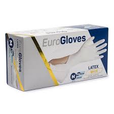 Latex Gloves (Powder Free) 100 Pcs -Mابيض