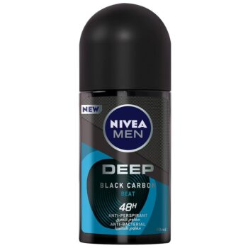Nivea Deep Black Carbon Beat Deodorant Roll On For Men 50ml