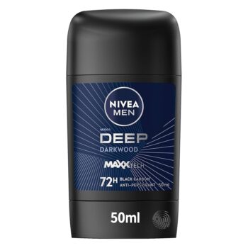 Nivea Deep Black Carbon Dark Wood Deodorant Stick For Men 50ml