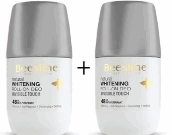 Offer Beesline Invisible Touch Whitening Deo Roll On 50ml 2 Pcs