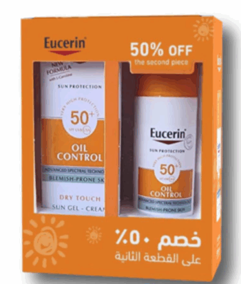 Offer Eucerin Oil Control Sunblock SPF 50+ Gel Cream 50ml, Second Piece 50% Off