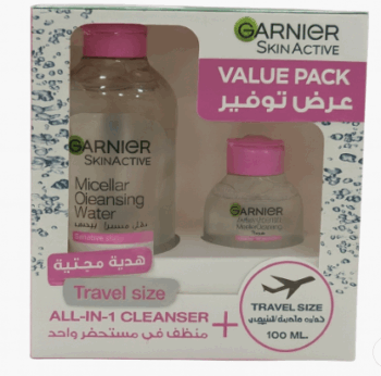 Offer Garnier Micellar Water Make Up Remover 400ml +Garnier Micellar Water Make Up Remover 100ml Free