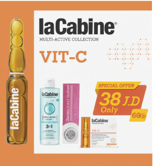 Offer LaCabine Vitamin C Ampules 10 Pcs + LaCabine Hyaluronic Multi Action Micellar Tonic 200ml- Special Price